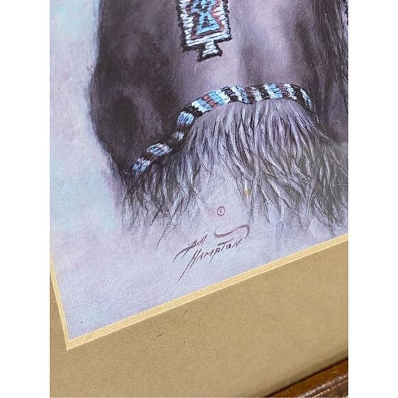 Vintage Bill Hampton Native American Side by Side Prints Framed 10in L x 13.5inW - Picture 4 of 10